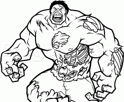 Dibujos de Zombi Hulk