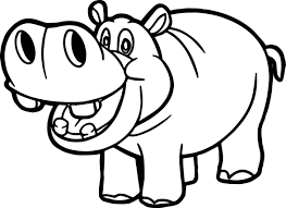 Dibujos de Hipopótamo Feliz