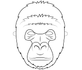 Dibujos de Mascara de Gorila