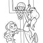 Dibujos de Niñas Jugando Baloncesto