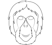 Dibujos de Orangutan Mascara