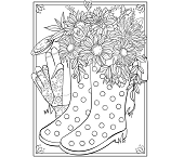 Dibujos de Flores En Botas