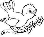 Dibujos de Pájaro En Rama