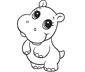 Dibujos de Hipopótamo Lindo