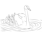 Dibujos de Cisne y Pollos Del Cisne