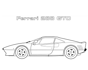 Dibujos de Ferrari 288 GTO
