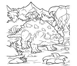 Dibujos de Un Ankylosaurus