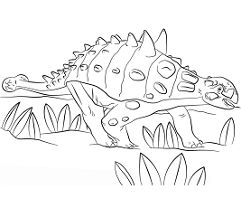 Dibujos de Ankylosaurus Caminando