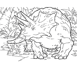 Dibujos de Un Triceratops