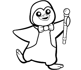 Dibujos de Pingüino Divertido