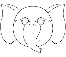 Dibujos de Máscara de Elefante 
