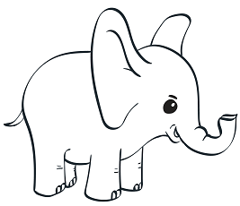 Dibujos de Bebé Elefante 