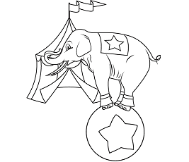 Dibujos de Elefante de Circo