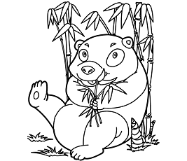 Dibujos de Panda Comiendo