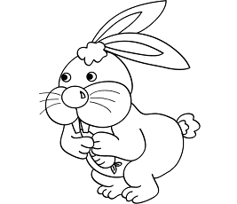 Dibujos de Conejo Comiendo Zanahoria