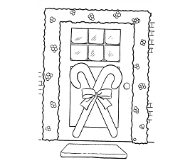 Dibujos de Puerta de Navidad