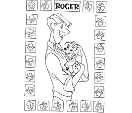 Dibujos de Roger Abrazando A Patch