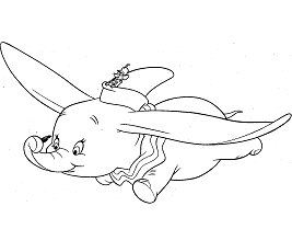 Dibujos de Dumbo Está Volando