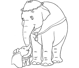 Dibujos de Dumbo con Madre