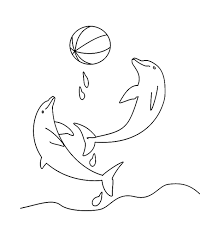 Dibujos de Pelota de Delfines