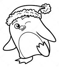 Dibujos de Los Pingüinos Usan Sombreros de Lana