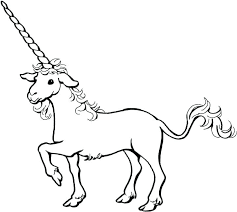 Dibujos de Unicornio de Cuerno Largo