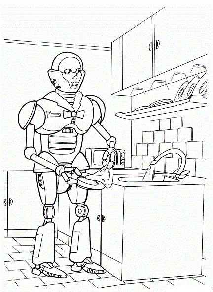 Dibujos de Robot Para Lavar Platos