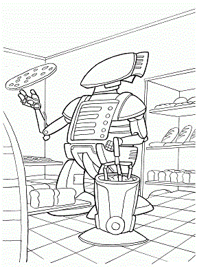 Dibujos de Robot Para Hacer Pizza