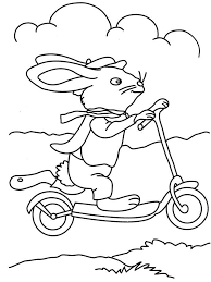 Dibujos de Conejo Montando un Patinete