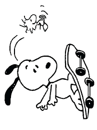 Dibujos de Snoopy Patinar