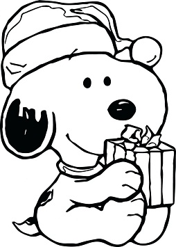Dibujos de Snoopy con Un Regalo