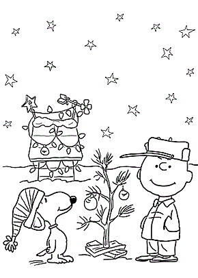 Dibujos de Snoopy y Charlie en El Invierno