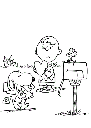 Dibujos de Snoopy con Cartas de Amor