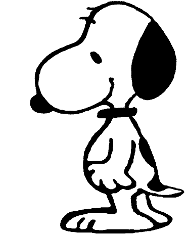 Dibujos de Snoopy Está Mirando Hacia Abajo