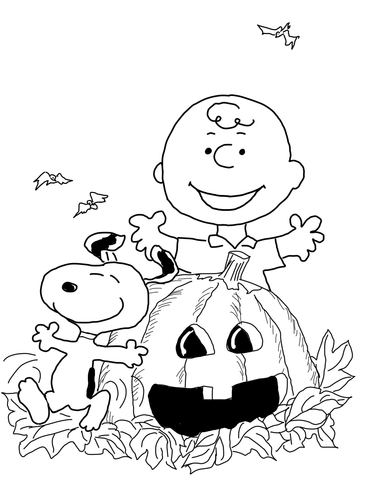Dibujos de Feliz Halloween Con Snoopy