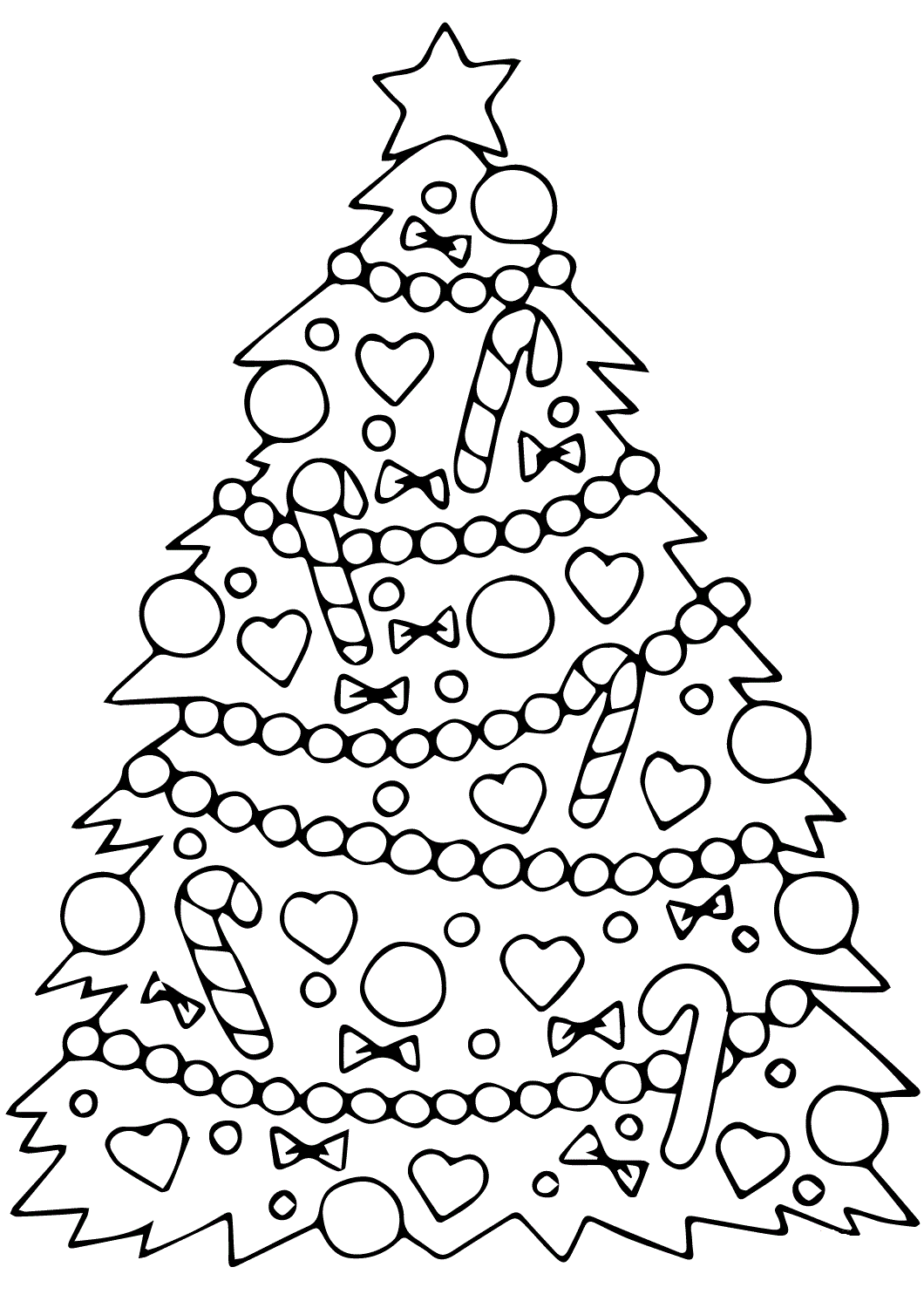 Dibujos de Hermoso Árbol de Navidad