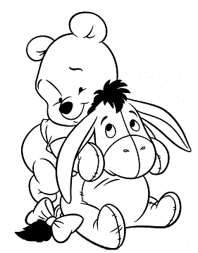 Dibujos de Bebé Pooh y Eeyore
