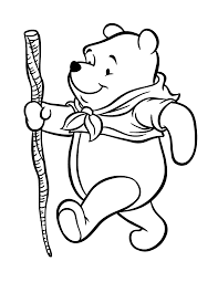 Dibujos de Pooh con Un Palo