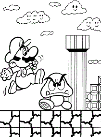 Dibujos de Mario y Goomba