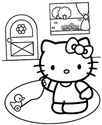 Dibujos de Kitty Jugando Juguete