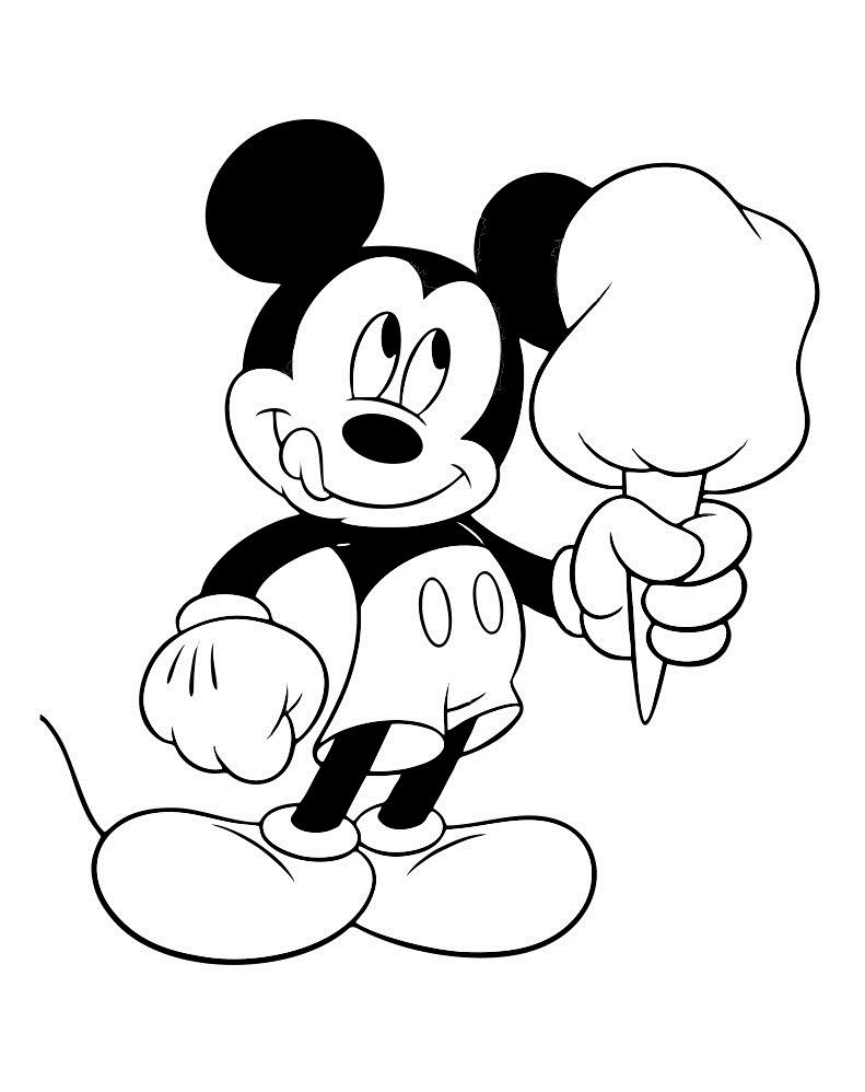 Dibujos de Mickey Con Helado