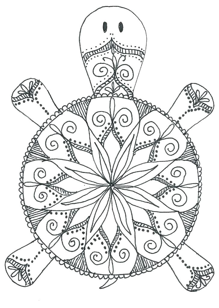 Dibujos de Mandala de Tortuga