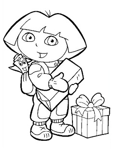 Dibujos de Dora con Regalos