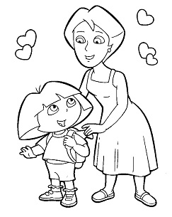 Dibujos de Dora y Mamá