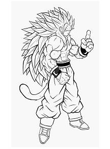Dibujos de Goku Saiyan 4