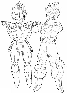 Dibujos de Goku y Vegeta