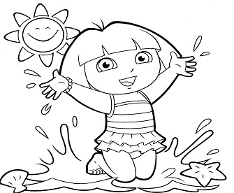 Dibujos de Dora en la Playa