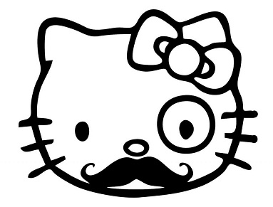 Dibujos de Hello Kitty con Bigote