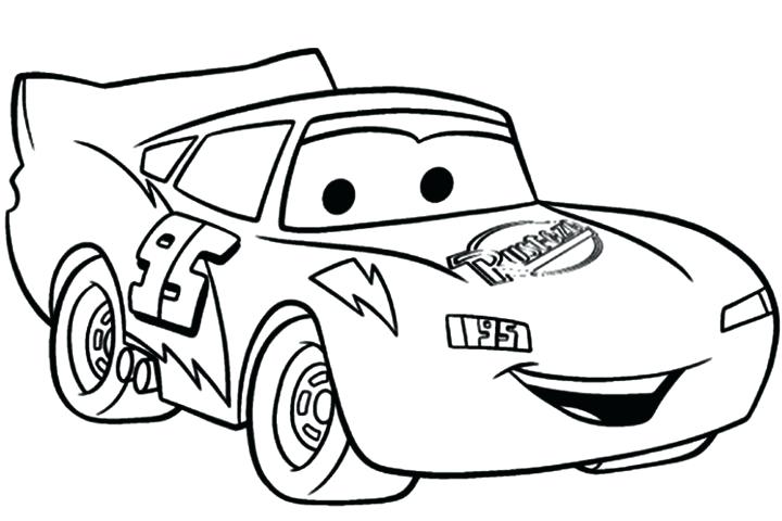 Click to see printable version of Rayo McQueen Coloring page