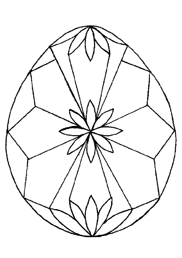 Click to see printable version of Huevo de Pascua en Forma de Diamante Coloring page
